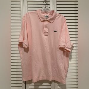 Pale Pink Mens Lacoste Polo Pique Shirt Size 8 XXL VGUC